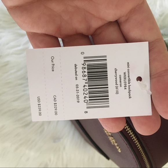 Kate spade mini convertible backpack - Picture 7 of 7